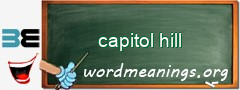 WordMeaning blackboard for capitol hill